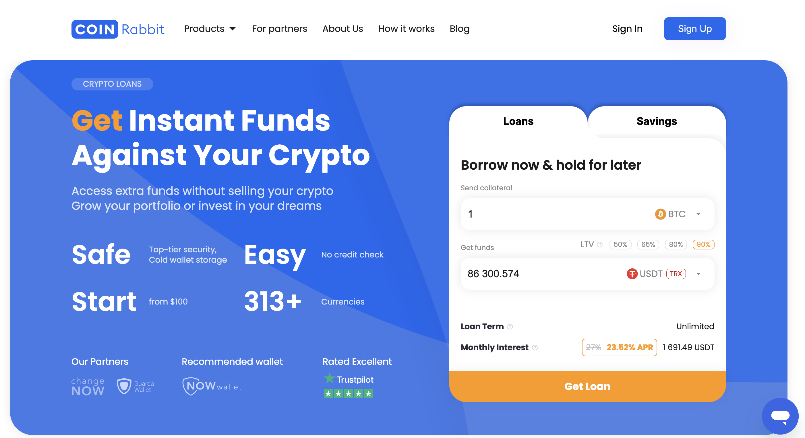 Coinrabbit crypto loan platform