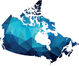Small map of Canada